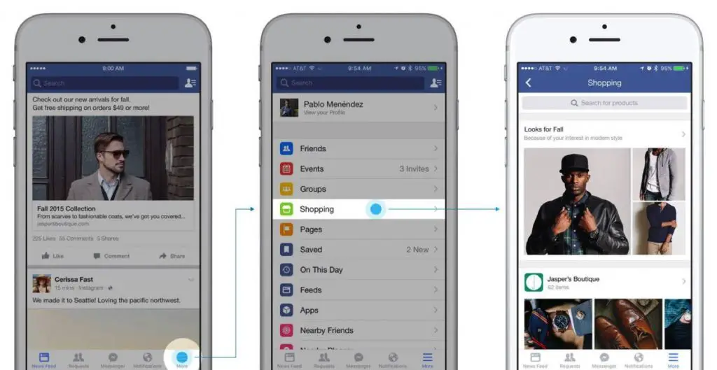 Facebook shopping & services sections to pages | Source: Wersm.com